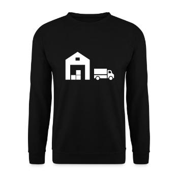 Logistik - Unisex Pullover - Schwarz - Vorne - Alina (178cm) & Michal (187cm)