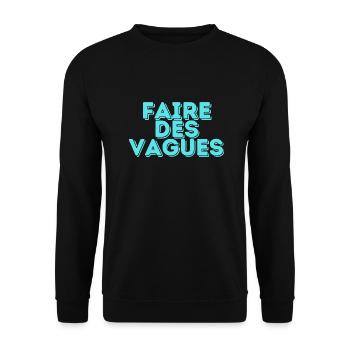 FAIRE DES VAGUES - Sweat-shirt Unisexe - noir - Devant - Alina (178cm) & Michal (187cm)