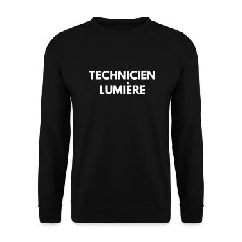 T shirt Technicien Lumière - Sweat-shirt Unisexe - noir - Devant - Alina (178cm) & Michal (187cm)