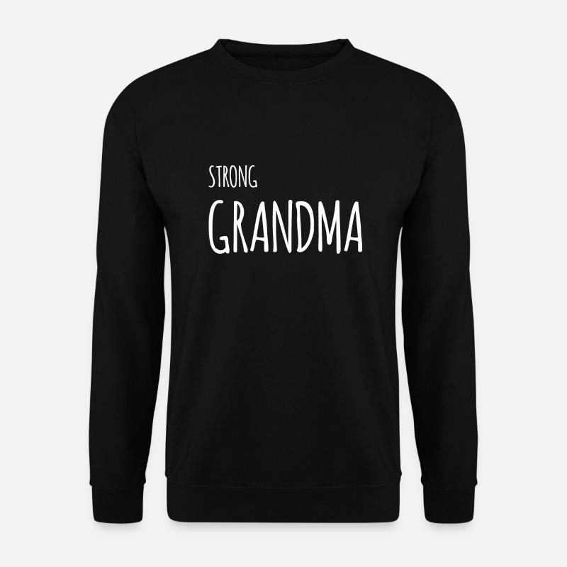 Strong Grandma comic white - Unisex Pullover - Schwarz