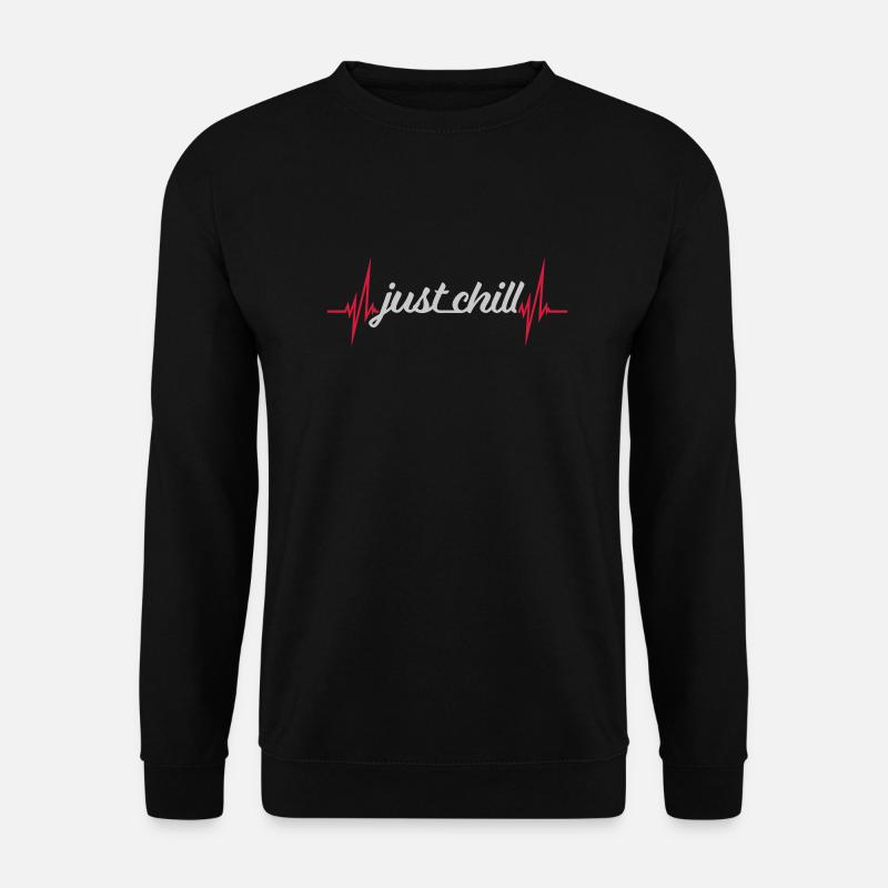 Juste Chill Pulse Heartbeat - Sweat-shirt Unisexe - noir
