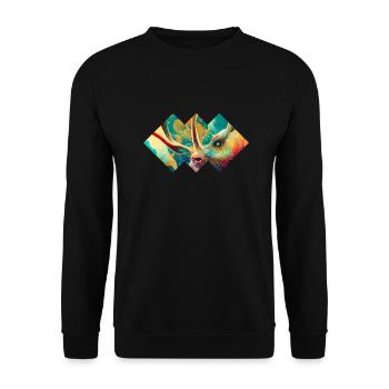 Flowerbeast 08 - von Art Vindeyre - Unisex Pullover - Schwarz - Vorne - Alina (178cm) & Michal (187cm)
