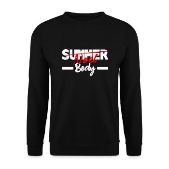noel body - humour noël - Sweat-shirt Unisexe - noir - Devant - Alina (178cm) & Michal (187cm)