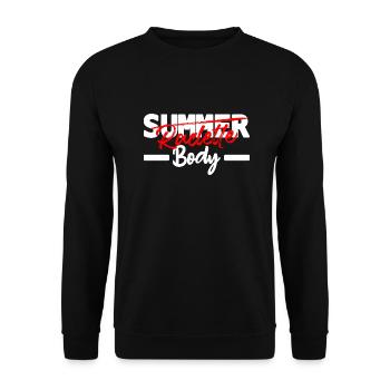 raclette body - humour - Sweat-shirt Unisexe - noir - Devant - Alina (178cm) & Michal (187cm)