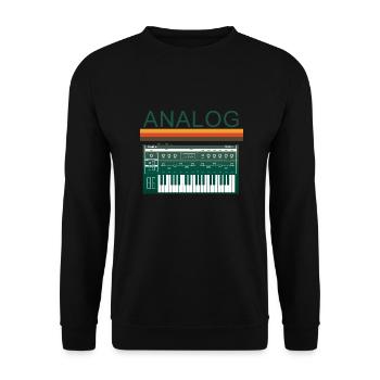 Vintage analog synthesizer - Unisex Sweatshirt - black - Front - Alina (178cm) & Michal (187cm)