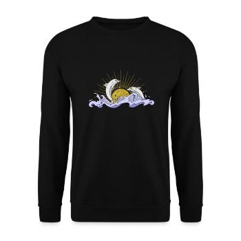 Delphine - Unisex Pullover - Schwarz - Vorne - Alina (178cm) & Michal (187cm)