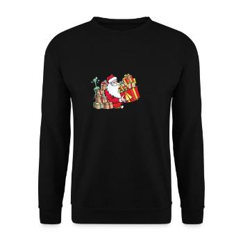 Santa Claus - Unisex Sweatshirt - black - Front - Alina (178cm) & Michal (187cm)
