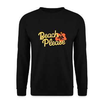 beach please - Unisex Pullover - Schwarz - Vorne - Alina (178cm) & Michal (187cm)