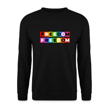 Freedom - Unisex Sweatshirt - black - Front - Alina (178cm) & Michal (187cm)