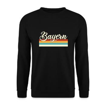Bavaria - Germany - Retro - Vintage - Bars - Unisex Sweatshirt - black - Front - Alina (178cm) & Michal (187cm)