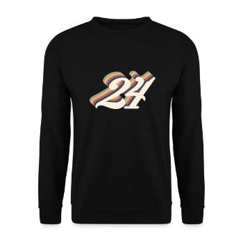 24ème anniversaire vintage - Sweat-shirt Unisexe - noir - Devant - Alina (178cm) & Michal (187cm)
