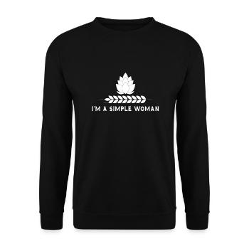 Bier Wein Whiskey Schnaps Alkohol - Unisex Pullover - Schwarz - Vorne - Alina (178cm) & Michal (187cm)