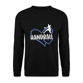 Sport Heart Handball - Unisex Pullover - Schwarz - Vorne - Alina (178cm) & Michal (187cm)