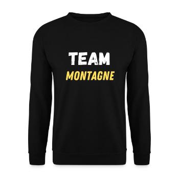 team montagne - Sweat-shirt Unisexe - noir - Devant - Alina (178cm) & Michal (187cm)