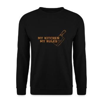 Ma cuisine, mes règles ! - Sweat-shirt Unisexe - noir - Devant - Alina (178cm) & Michal (187cm)