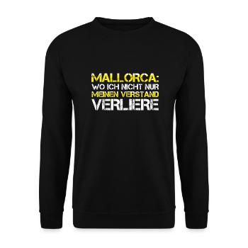 MALLORCA WO ICH NICHT NUR MEINEN VERSTAND VERLIERE - Unisex Pullover - Schwarz - Vorne - Alina (178cm) & Michal (187cm)