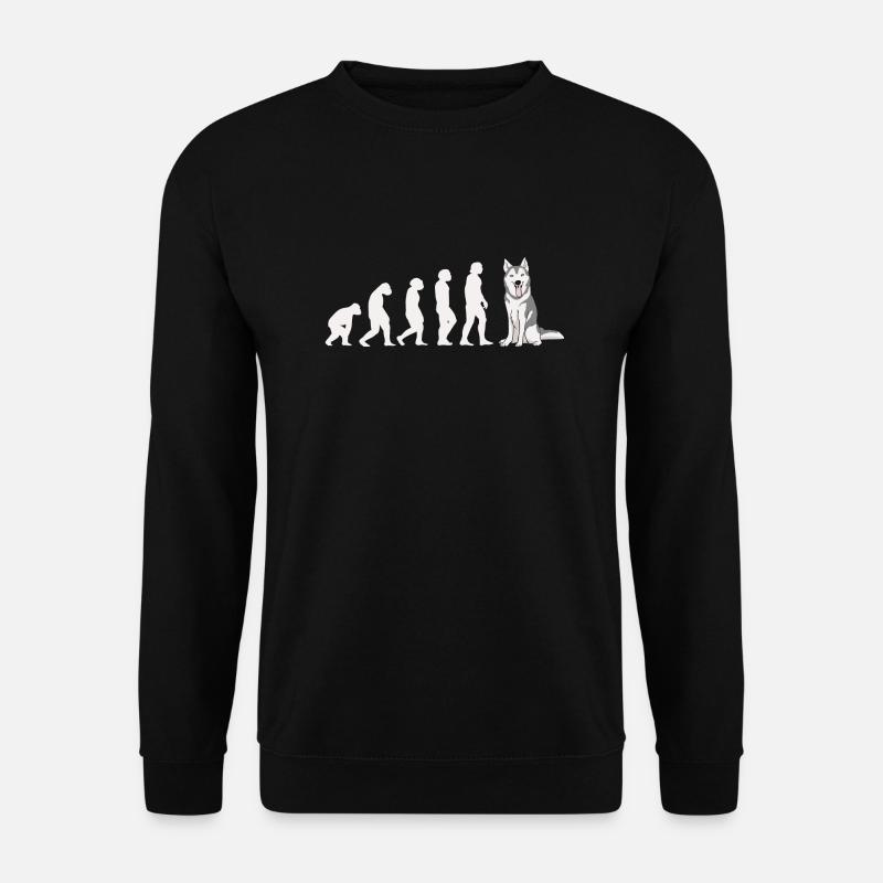 Evolution Siberian Husky - Unisex Sweatshirt - black