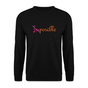 Nothing is imposible - Unisex Sweatshirt - black - Front - Alina (178cm) & Michal (187cm)