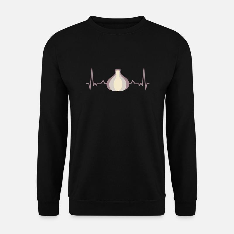 Knoblauch EKG Kardiogramm - Unisex Pullover - Schwarz