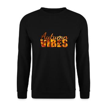 Autumn Vibes - Autumn Feelings - Unisex Sweatshirt - black - Front - Alina (178cm) & Michal (187cm)
