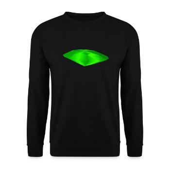 Green Gemstone - Unisex Sweatshirt - black - Front - Alina (178cm) & Michal (187cm)