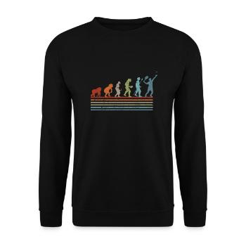 Évolution rétro vintage tennis - Sweat-shirt Unisexe - noir - Devant - Alina (178cm) & Michal (187cm)