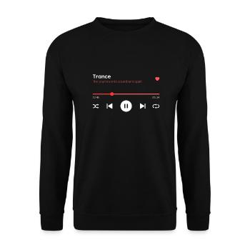 Trance - Unisex Sweatshirt - black - Front - Alina (178cm) & Michal (187cm)