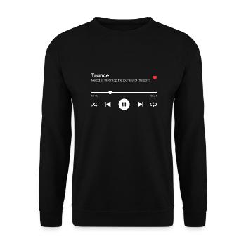 Trance - Unisex Sweatshirt - black - Front - Alina (178cm) & Michal (187cm)