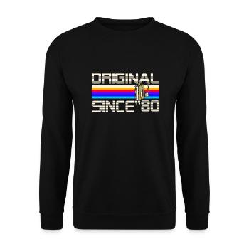 Since 80 - Unisex Sweatshirt - black - Front - Alina (178cm) & Michal (187cm)