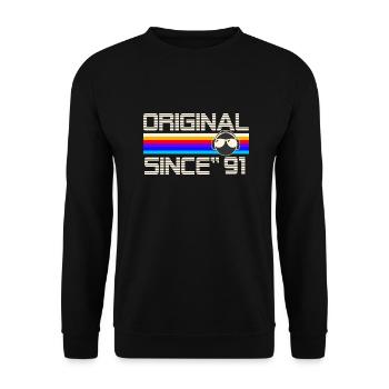 Seit 91 - Unisex Pullover - Schwarz - Vorne - Alina (178cm) & Michal (187cm)