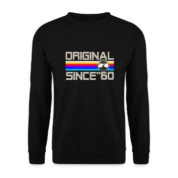Since 60 - Unisex Sweatshirt - black - Front - Alina (178cm) & Michal (187cm)