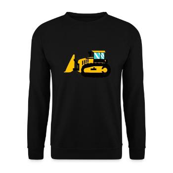 Grand tracteur à chenilles Caterpillar - Sweat-shirt Unisexe - noir - Devant - Alina (178cm) & Michal (187cm)