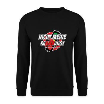 Not my government - Unisex Sweatshirt - black - Front - Alina (178cm) & Michal (187cm)