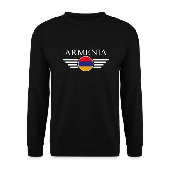 Armenien: Kultur, Geschichte - Unisex Pullover - Schwarz - Vorne - Alina (178cm) & Michal (187cm)