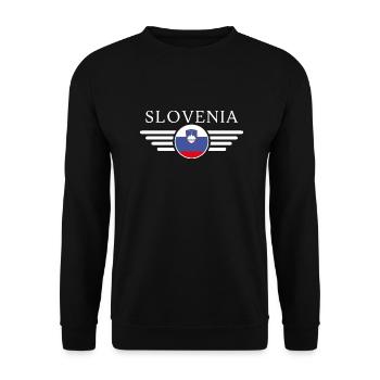 T-shirt Slovénie : Culture, Hospitalité - Sweat-shirt Unisexe - noir - Devant - Alina (178cm) & Michal (187cm)