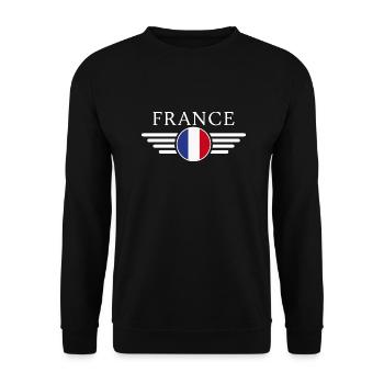 France Style Design T-Shirt - Sweat-shirt Unisexe - noir - Devant - Alina (178cm) & Michal (187cm)