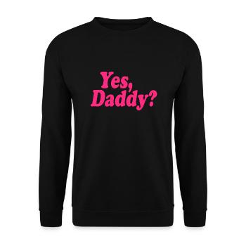 Yes daddy - Unisex Pullover - Schwarz - Vorne - Alina (178cm) & Michal (187cm)