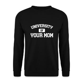 University of Your Mom - Unisex Pullover - Schwarz - Vorne - Alina (178cm) & Michal (187cm)