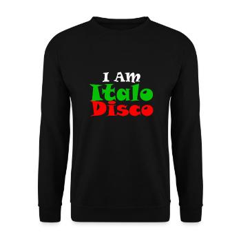T-shirt I’m Italo Disco - Sweat-shirt Unisexe - noir - Devant - Alina (178cm) & Michal (187cm)