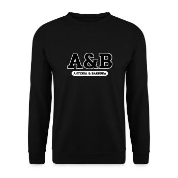 Antigua and Barbuda - St John's - West Indies - Unisex Sweatshirt - black - Front - Alina (178cm) & Michal (187cm)