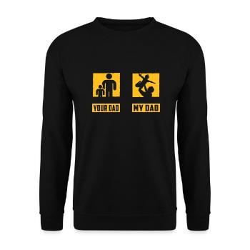 Ton père mon père - Sweat-shirt Unisexe - noir - Devant - Alina (178cm) & Michal (187cm)