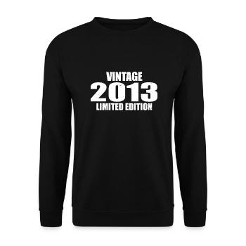 Vintage 2013 Birthday 2013 Retro 2013 - Unisex Sweatshirt - black - Front - Alina (178cm) & Michal (187cm)