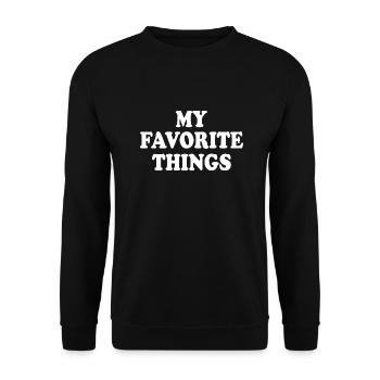 my favorite things - Unisex Pullover - Schwarz - Vorne - Alina (178cm) & Michal (187cm)