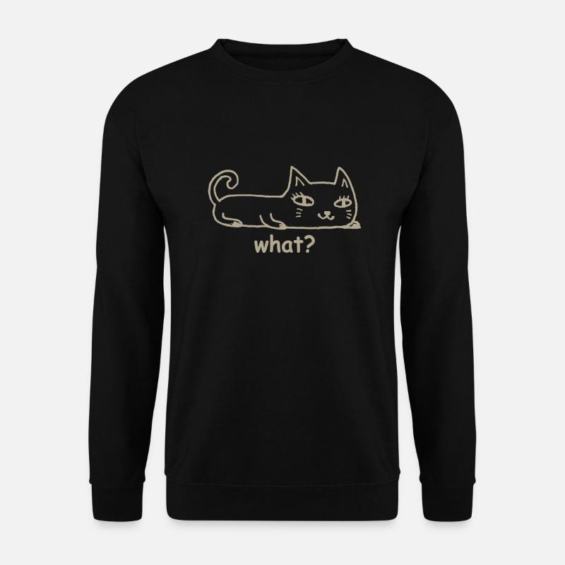 Katze What? - Unisex Pullover - Schwarz