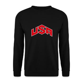 USA - Unisex Sweatshirt - black - Front - Alina (178cm) & Michal (187cm)
