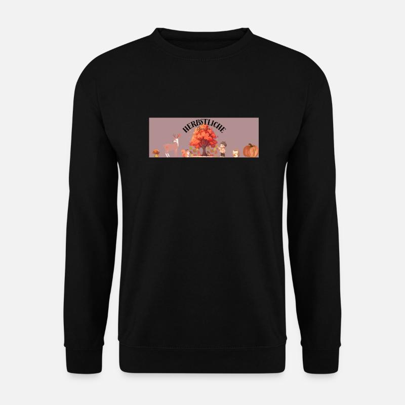 Herbstliche Grüße - Unisex Pullover - Schwarz