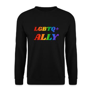 LGBTQ Ally - Unisex Sweatshirt - black - Front - Alina (178cm) & Michal (187cm)