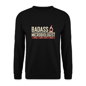 Proud to be a microbiologist - Unisex Sweatshirt - black - Front - Alina (178cm) & Michal (187cm)