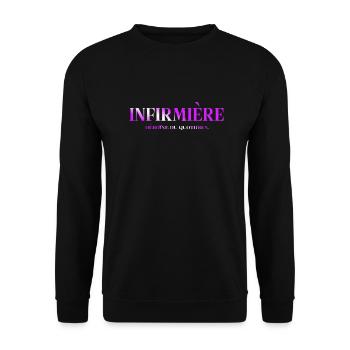 KRANKENSCHWESTER KRANKENSCHWESTER DOKTOR HUMOR DRÖLES 10 - Unisex Pullover - Schwarz - Vorne - Alina (178cm) & Michal (187cm)