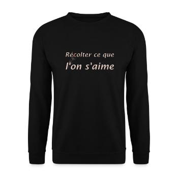 Récolter l'amour - Sweat-shirt Unisexe - noir - Devant - Alina (178cm) & Michal (187cm)